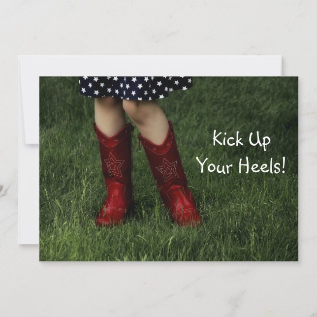 Kick Up Your Heels! Invitation (Front)