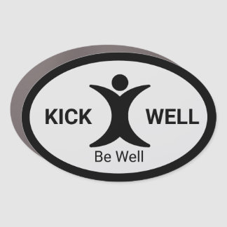 Kick Well Be Well Car Magnet
