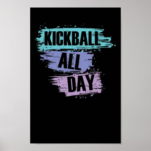 Kickball all Day Gummiball USA Sport Poster