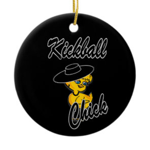 Kickball Chick #4 Ceramic Ornament