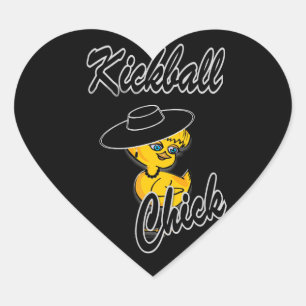 Kickball Chick #4 Heart Sticker