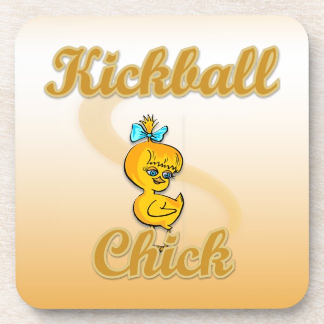 Kickball Chick Beverage Coaster (Front)