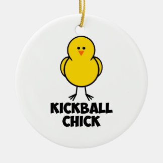 Kickball Chick Ceramic Ornament