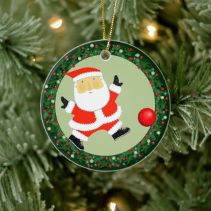 Kickball Christmas Collectible Ceramic Ornament