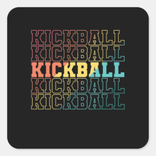 Kickball Gummiball Amerika Sport USA Square Sticker
