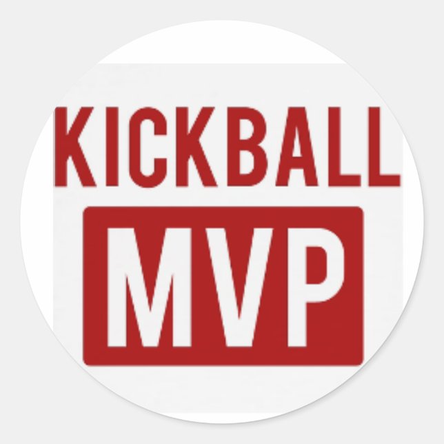 kickball mvp Sticker (Front)