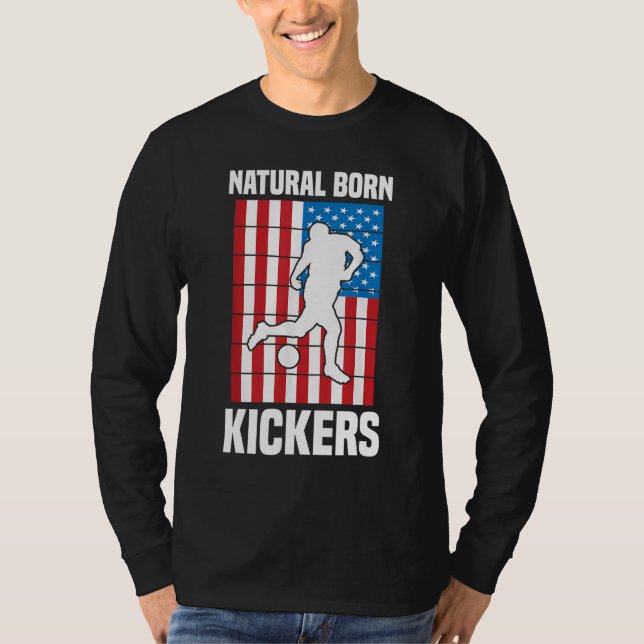 Kickball - Natural Born Kickers - American - Camp  T-Shirt (Front)