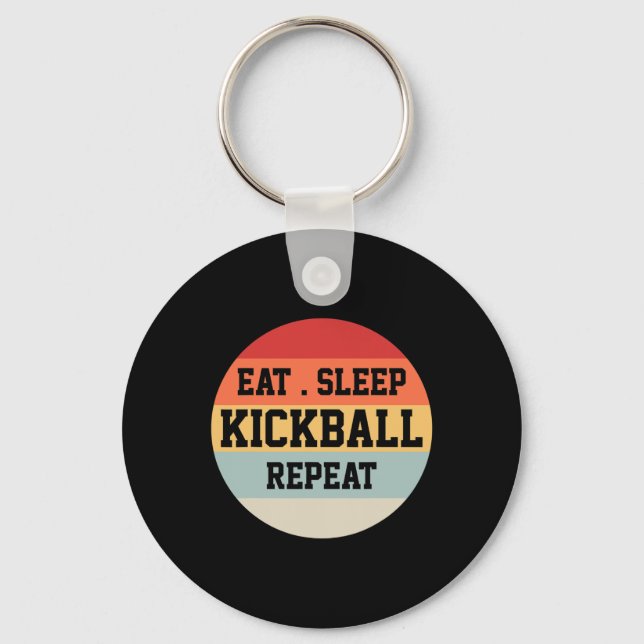 Kickball Player Retro Funny Gift  Keychain (Front)