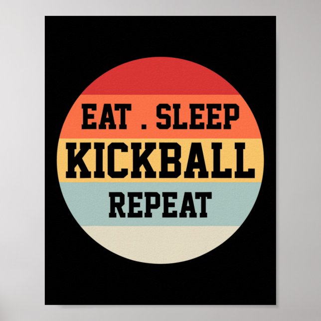 Kickball Player Retro Funny Gift  Poster (Front)