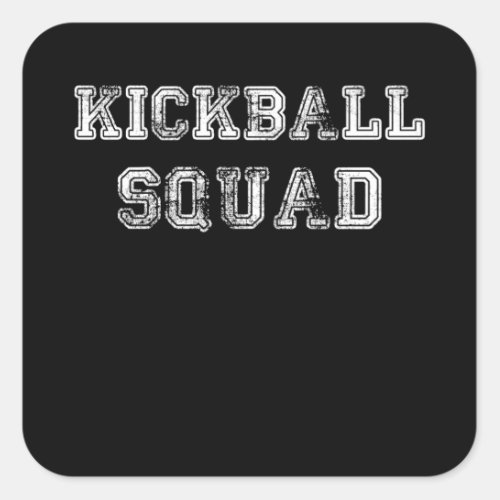 Kickball Squad Kickball Player Retro Game Square Sticker