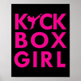 Kickbox Girl Karate Kickboxing Martial Arts  Poster