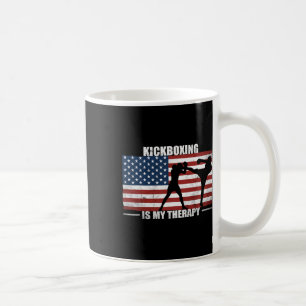 Kickboxer American Flag Vintage Us Kickboxing Is M Coffee Mug