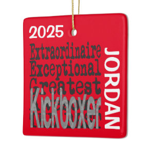 Kickboxer Extraordinaire CUSTOM Ceramic Ornament