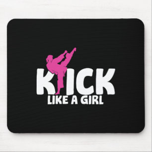Kickboxer Girl Fighter Kickboxing Martial Arts Mma Mouse Pad