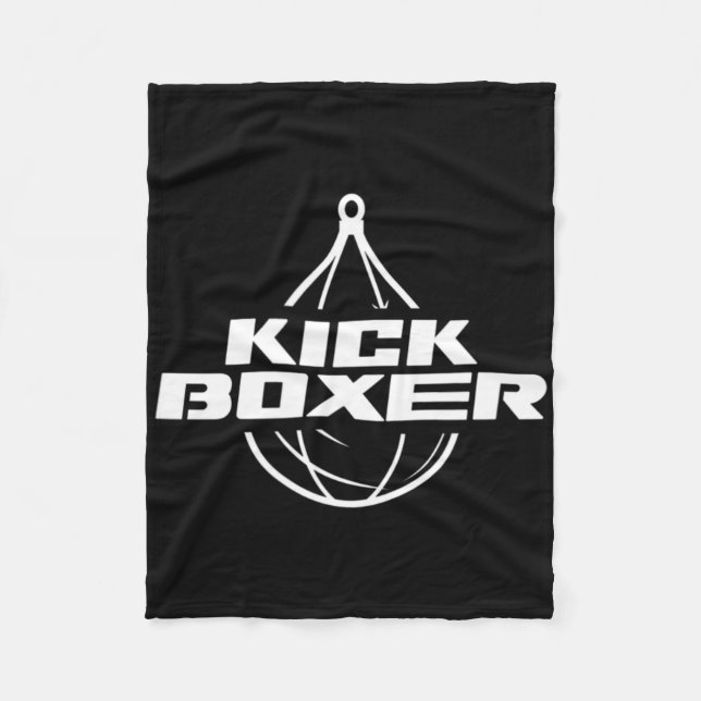Kickboxer Kick Boxing Martial Arts Kickboxing Kick Fleece Blanket (Front)