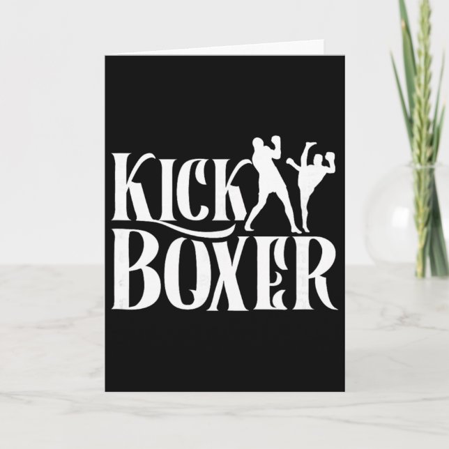 Kickboxer Kickbox Kick Boxing Kickboxing Martial A Card (Front)