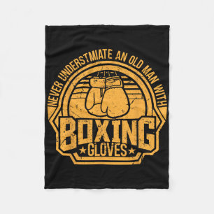 Kickboxer Kickboxing Boxer Boxing Vintage Design Fleece Blanket