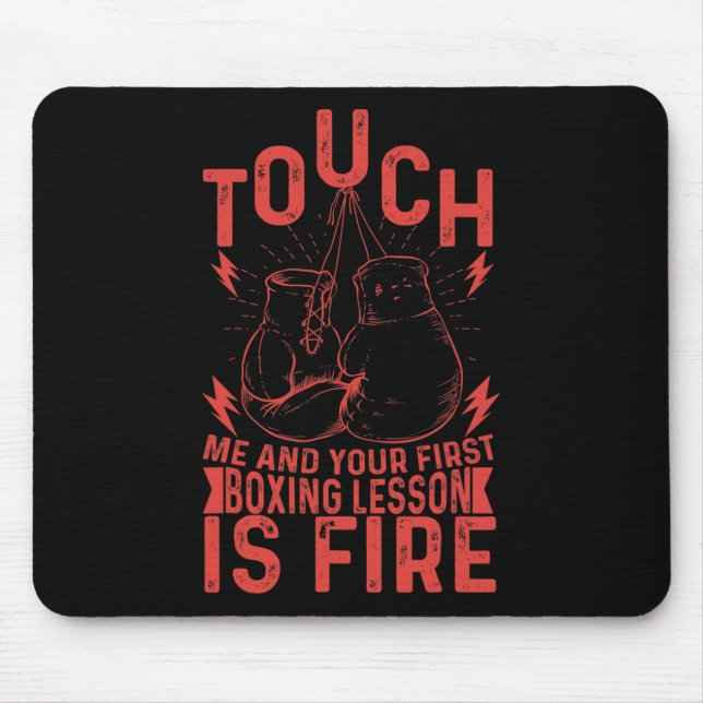Kickboxer Kickboxing Boxer Boxing Vintage Design _ Mouse Pad (Front)