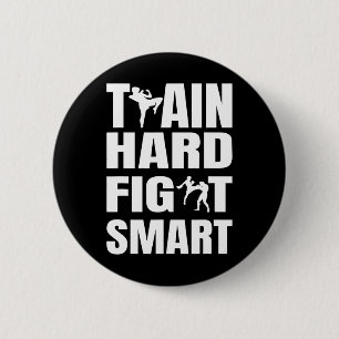 Kickboxer Kickboxing Muay Thai Thai Boxing Mma Fig Button