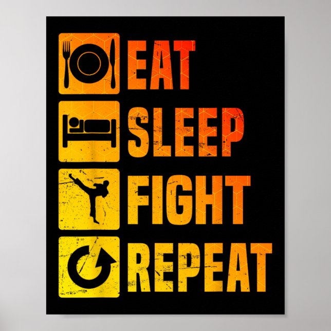 Kickboxer Men's Kickbox Kickboxing Boxing  Poster (Front)