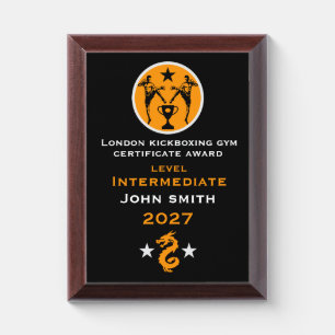 Kickboxer Muay Thai Sport Award Plaque