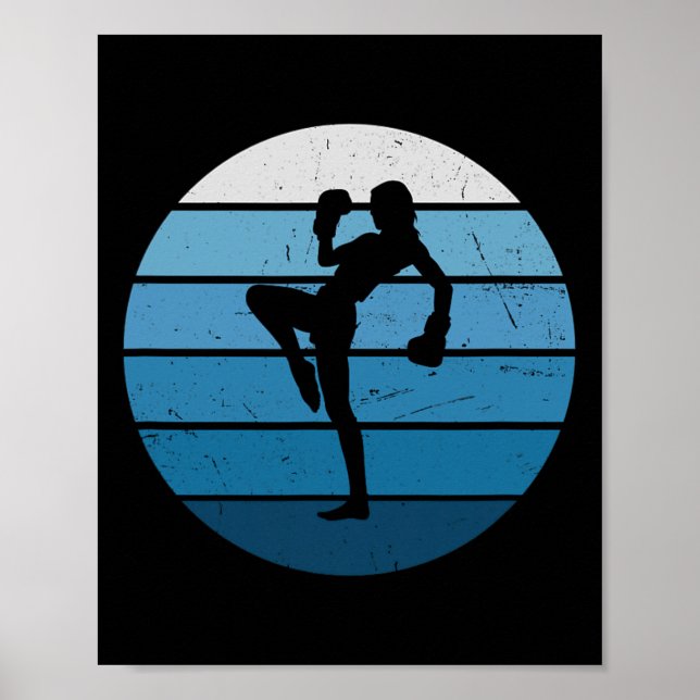 Kickboxer Women's Kickboxing Boxing Men's Kickbox  Poster (Front)