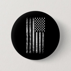 Kickboxing American Flag Button