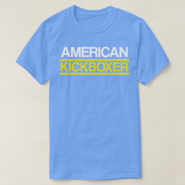 Kickboxing American Kick Boxing Workout T-Shirt (Design Front)