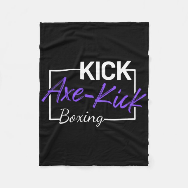Kickboxing Axe Kick  Fleece Blanket (Front)