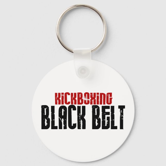 Kickboxing Black Belt Karate Keychain (Front)
