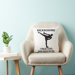 Kickboxing Boxer Sport Fighter Kickboxing Throw Pillow