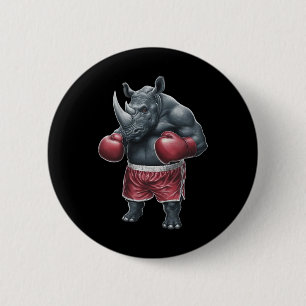 Kickboxing Boxing Boxer Rhino Workout Muay Thai Rh Button