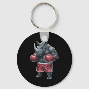 Kickboxing Boxing Boxer Rhino Workout Muay Thai Rh Keychain