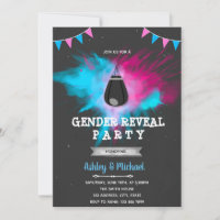 Kickboxing boxing gender reveal invitation