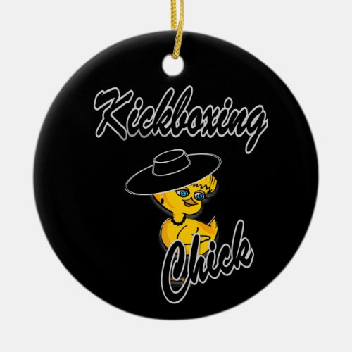 Kickboxing Chick 4 Ceramic Ornament