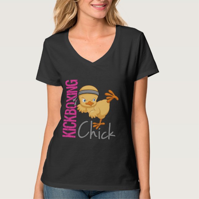 Kickboxing Chick T-Shirt (Front)
