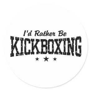 Kickboxing Classic Round Sticker