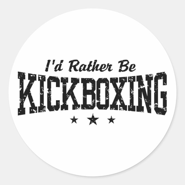 Kickboxing Classic Round Sticker (Front)