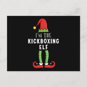 Kickboxing Elf Christmas Matching Family Gift Postcard