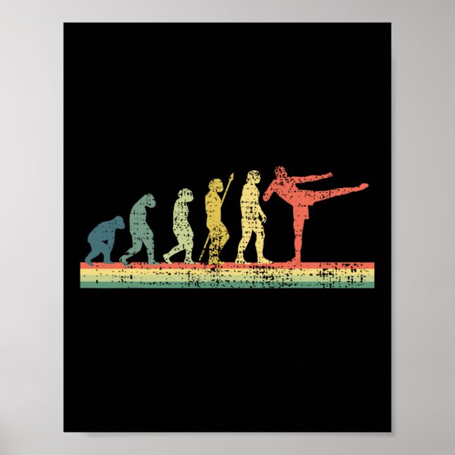 Kickboxing Evolution Funny Gift Tee Kick  Poster (Front)