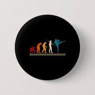 Kickboxing Evolution Kickboxer Karate Boxing Mma Button