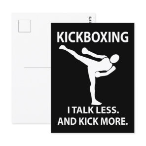 Kickboxing Fighter Kickboxer Kickboxing Postcard
