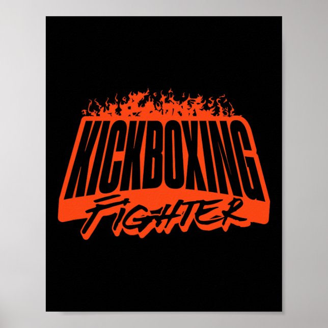 Kickboxing Fighter, Training, Sportswear, Boxing,  Poster (Front)