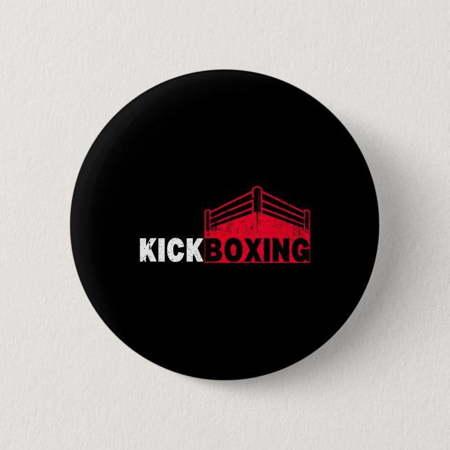 Kickboxing Fighting Ring Sport  Button (Front)