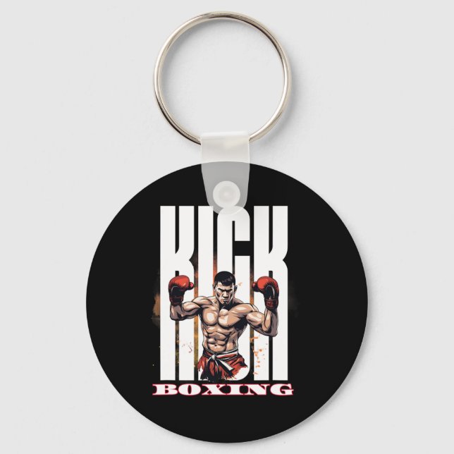 Kickboxing Fighting Style  Keychain (Front)
