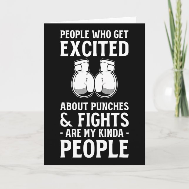 Kickboxing Fights Kickboxing Fan Professional Kick Card (Front)