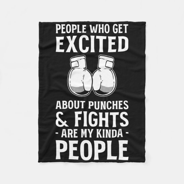 Kickboxing Fights Kickboxing Fan Professional Kick Fleece Blanket (Front)