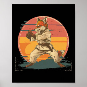 Kickboxing Fox Martial Arts Karate Jiu-jitsu Mma T Poster