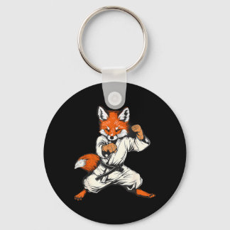 Kickboxing Fox Taekwondo Karate Mma Funny Martial Keychain