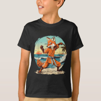 Kickboxing Fox Taekwondo Karate Mma Funny Martial T-Shirt
